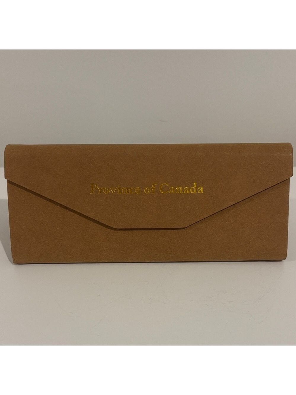 Province of Canada Brown Envelope hard shell sunglasses case eyeglass case brown